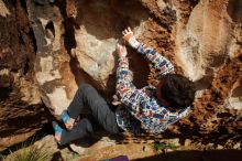 Bouldering in Hueco Tanks on 02/17/2020 with Blue Lizard Climbing and Yoga

Filename: SRM_20200217_1610120.jpg
Aperture: f/9.0
Shutter Speed: 1/500
Body: Canon EOS-1D Mark II
Lens: Canon EF 16-35mm f/2.8 L