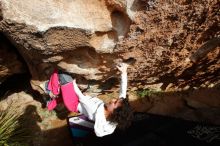 Bouldering in Hueco Tanks on 02/17/2020 with Blue Lizard Climbing and Yoga

Filename: SRM_20200217_1615240.jpg
Aperture: f/6.3
Shutter Speed: 1/500
Body: Canon EOS-1D Mark II
Lens: Canon EF 16-35mm f/2.8 L