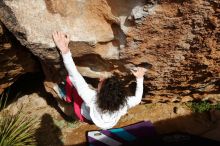 Bouldering in Hueco Tanks on 02/17/2020 with Blue Lizard Climbing and Yoga

Filename: SRM_20200217_1616380.jpg
Aperture: f/8.0
Shutter Speed: 1/500
Body: Canon EOS-1D Mark II
Lens: Canon EF 16-35mm f/2.8 L