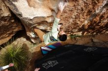 Bouldering in Hueco Tanks on 02/17/2020 with Blue Lizard Climbing and Yoga

Filename: SRM_20200217_1618060.jpg
Aperture: f/4.5
Shutter Speed: 1/500
Body: Canon EOS-1D Mark II
Lens: Canon EF 16-35mm f/2.8 L