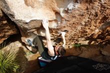 Bouldering in Hueco Tanks on 02/17/2020 with Blue Lizard Climbing and Yoga

Filename: SRM_20200217_1621260.jpg
Aperture: f/5.0
Shutter Speed: 1/500
Body: Canon EOS-1D Mark II
Lens: Canon EF 16-35mm f/2.8 L