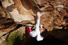 Bouldering in Hueco Tanks on 02/17/2020 with Blue Lizard Climbing and Yoga

Filename: SRM_20200217_1622061.jpg
Aperture: f/8.0
Shutter Speed: 1/500
Body: Canon EOS-1D Mark II
Lens: Canon EF 16-35mm f/2.8 L