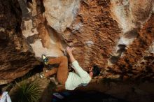 Bouldering in Hueco Tanks on 02/17/2020 with Blue Lizard Climbing and Yoga

Filename: SRM_20200217_1626351.jpg
Aperture: f/6.3
Shutter Speed: 1/500
Body: Canon EOS-1D Mark II
Lens: Canon EF 16-35mm f/2.8 L