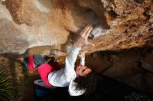 Bouldering in Hueco Tanks on 02/17/2020 with Blue Lizard Climbing and Yoga

Filename: SRM_20200217_1627440.jpg
Aperture: f/5.6
Shutter Speed: 1/500
Body: Canon EOS-1D Mark II
Lens: Canon EF 16-35mm f/2.8 L