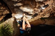 Bouldering in Hueco Tanks on 02/17/2020 with Blue Lizard Climbing and Yoga

Filename: SRM_20200217_1628580.jpg
Aperture: f/5.6
Shutter Speed: 1/320
Body: Canon EOS-1D Mark II
Lens: Canon EF 16-35mm f/2.8 L