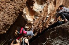 Bouldering in Hueco Tanks on 02/17/2020 with Blue Lizard Climbing and Yoga

Filename: SRM_20200217_1630490.jpg
Aperture: f/6.3
Shutter Speed: 1/320
Body: Canon EOS-1D Mark II
Lens: Canon EF 16-35mm f/2.8 L