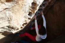 Bouldering in Hueco Tanks on 02/17/2020 with Blue Lizard Climbing and Yoga

Filename: SRM_20200217_1635590.jpg
Aperture: f/6.3
Shutter Speed: 1/320
Body: Canon EOS-1D Mark II
Lens: Canon EF 16-35mm f/2.8 L