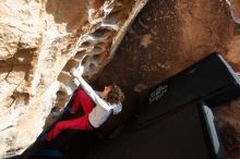 Bouldering in Hueco Tanks on 02/17/2020 with Blue Lizard Climbing and Yoga

Filename: SRM_20200217_1636250.jpg
Aperture: f/5.6
Shutter Speed: 1/320
Body: Canon EOS-1D Mark II
Lens: Canon EF 16-35mm f/2.8 L