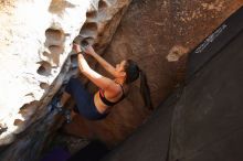 Bouldering in Hueco Tanks on 02/17/2020 with Blue Lizard Climbing and Yoga

Filename: SRM_20200217_1637550.jpg
Aperture: f/3.5
Shutter Speed: 1/320
Body: Canon EOS-1D Mark II
Lens: Canon EF 16-35mm f/2.8 L