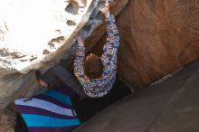 Bouldering in Hueco Tanks on 02/17/2020 with Blue Lizard Climbing and Yoga

Filename: SRM_20200217_1639130.jpg
Aperture: f/4.0
Shutter Speed: 1/250
Body: Canon EOS-1D Mark II
Lens: Canon EF 16-35mm f/2.8 L