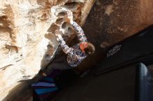 Bouldering in Hueco Tanks on 02/17/2020 with Blue Lizard Climbing and Yoga

Filename: SRM_20200217_1639230.jpg
Aperture: f/6.3
Shutter Speed: 1/250
Body: Canon EOS-1D Mark II
Lens: Canon EF 16-35mm f/2.8 L