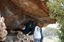 Bouldering in Hueco Tanks on 02/21/2020 with Blue Lizard Climbing and Yoga

Filename: SRM_20200221_1029130.jpg
Aperture: f/4.5
Shutter Speed: 1/250
Body: Canon EOS-1D Mark II
Lens: Canon EF 50mm f/1.8 II