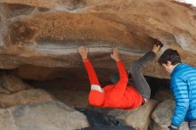 Bouldering in Hueco Tanks on 02/21/2020 with Blue Lizard Climbing and Yoga

Filename: SRM_20200221_1035580.jpg
Aperture: f/4.0
Shutter Speed: 1/250
Body: Canon EOS-1D Mark II
Lens: Canon EF 50mm f/1.8 II