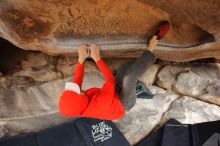 Bouldering in Hueco Tanks on 02/21/2020 with Blue Lizard Climbing and Yoga

Filename: SRM_20200221_1049240.jpg
Aperture: f/4.0
Shutter Speed: 1/250
Body: Canon EOS-1D Mark II
Lens: Canon EF 16-35mm f/2.8 L