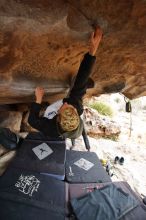 Bouldering in Hueco Tanks on 02/21/2020 with Blue Lizard Climbing and Yoga

Filename: SRM_20200221_1058380.jpg
Aperture: f/5.0
Shutter Speed: 1/250
Body: Canon EOS-1D Mark II
Lens: Canon EF 16-35mm f/2.8 L