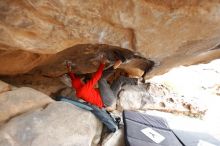 Bouldering in Hueco Tanks on 02/21/2020 with Blue Lizard Climbing and Yoga

Filename: SRM_20200221_1108230.jpg
Aperture: f/2.8
Shutter Speed: 1/250
Body: Canon EOS-1D Mark II
Lens: Canon EF 16-35mm f/2.8 L