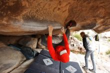 Bouldering in Hueco Tanks on 02/21/2020 with Blue Lizard Climbing and Yoga

Filename: SRM_20200221_1108370.jpg
Aperture: f/5.0
Shutter Speed: 1/250
Body: Canon EOS-1D Mark II
Lens: Canon EF 16-35mm f/2.8 L