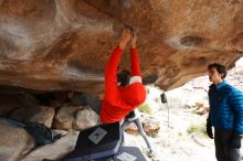 Bouldering in Hueco Tanks on 02/21/2020 with Blue Lizard Climbing and Yoga

Filename: SRM_20200221_1108480.jpg
Aperture: f/5.6
Shutter Speed: 1/250
Body: Canon EOS-1D Mark II
Lens: Canon EF 16-35mm f/2.8 L