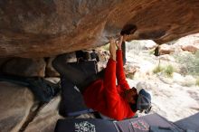 Bouldering in Hueco Tanks on 02/21/2020 with Blue Lizard Climbing and Yoga

Filename: SRM_20200221_1119150.jpg
Aperture: f/5.6
Shutter Speed: 1/250
Body: Canon EOS-1D Mark II
Lens: Canon EF 16-35mm f/2.8 L