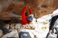 Bouldering in Hueco Tanks on 02/21/2020 with Blue Lizard Climbing and Yoga

Filename: SRM_20200221_1119230.jpg
Aperture: f/4.5
Shutter Speed: 1/250
Body: Canon EOS-1D Mark II
Lens: Canon EF 16-35mm f/2.8 L