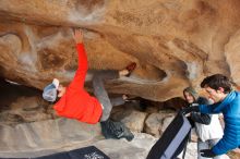 Bouldering in Hueco Tanks on 02/21/2020 with Blue Lizard Climbing and Yoga

Filename: SRM_20200221_1122170.jpg
Aperture: f/3.5
Shutter Speed: 1/250
Body: Canon EOS-1D Mark II
Lens: Canon EF 16-35mm f/2.8 L