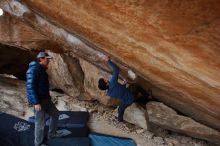 Bouldering in Hueco Tanks on 02/21/2020 with Blue Lizard Climbing and Yoga

Filename: SRM_20200221_1143430.jpg
Aperture: f/4.5
Shutter Speed: 1/250
Body: Canon EOS-1D Mark II
Lens: Canon EF 16-35mm f/2.8 L