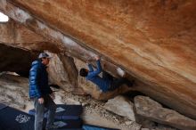 Bouldering in Hueco Tanks on 02/21/2020 with Blue Lizard Climbing and Yoga

Filename: SRM_20200221_1143460.jpg
Aperture: f/4.5
Shutter Speed: 1/250
Body: Canon EOS-1D Mark II
Lens: Canon EF 16-35mm f/2.8 L