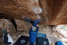 Bouldering in Hueco Tanks on 02/21/2020 with Blue Lizard Climbing and Yoga

Filename: SRM_20200221_1145260.jpg
Aperture: f/4.5
Shutter Speed: 1/250
Body: Canon EOS-1D Mark II
Lens: Canon EF 16-35mm f/2.8 L