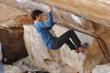 Bouldering in Hueco Tanks on 02/21/2020 with Blue Lizard Climbing and Yoga

Filename: SRM_20200221_1242100.jpg
Aperture: f/3.2
Shutter Speed: 1/320
Body: Canon EOS-1D Mark II
Lens: Canon EF 50mm f/1.8 II