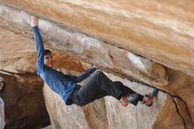 Bouldering in Hueco Tanks on 02/21/2020 with Blue Lizard Climbing and Yoga

Filename: SRM_20200221_1242170.jpg
Aperture: f/3.5
Shutter Speed: 1/320
Body: Canon EOS-1D Mark II
Lens: Canon EF 50mm f/1.8 II