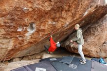 Bouldering in Hueco Tanks on 02/21/2020 with Blue Lizard Climbing and Yoga

Filename: SRM_20200221_1336060.jpg
Aperture: f/5.6
Shutter Speed: 1/320
Body: Canon EOS-1D Mark II
Lens: Canon EF 16-35mm f/2.8 L