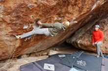 Bouldering in Hueco Tanks on 02/21/2020 with Blue Lizard Climbing and Yoga

Filename: SRM_20200221_1339430.jpg
Aperture: f/5.6
Shutter Speed: 1/320
Body: Canon EOS-1D Mark II
Lens: Canon EF 16-35mm f/2.8 L