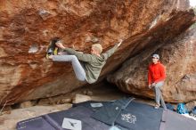 Bouldering in Hueco Tanks on 02/21/2020 with Blue Lizard Climbing and Yoga

Filename: SRM_20200221_1339510.jpg
Aperture: f/5.6
Shutter Speed: 1/320
Body: Canon EOS-1D Mark II
Lens: Canon EF 16-35mm f/2.8 L