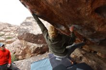 Bouldering in Hueco Tanks on 02/21/2020 with Blue Lizard Climbing and Yoga

Filename: SRM_20200221_1346260.jpg
Aperture: f/7.1
Shutter Speed: 1/320
Body: Canon EOS-1D Mark II
Lens: Canon EF 16-35mm f/2.8 L