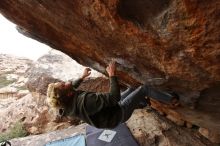 Bouldering in Hueco Tanks on 02/21/2020 with Blue Lizard Climbing and Yoga

Filename: SRM_20200221_1346370.jpg
Aperture: f/7.1
Shutter Speed: 1/320
Body: Canon EOS-1D Mark II
Lens: Canon EF 16-35mm f/2.8 L