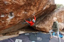 Bouldering in Hueco Tanks on 02/21/2020 with Blue Lizard Climbing and Yoga

Filename: SRM_20200221_1357020.jpg
Aperture: f/6.3
Shutter Speed: 1/320
Body: Canon EOS-1D Mark II
Lens: Canon EF 16-35mm f/2.8 L