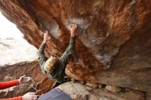 Bouldering in Hueco Tanks on 02/21/2020 with Blue Lizard Climbing and Yoga

Filename: SRM_20200221_1359180.jpg
Aperture: f/5.6
Shutter Speed: 1/320
Body: Canon EOS-1D Mark II
Lens: Canon EF 16-35mm f/2.8 L