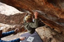 Bouldering in Hueco Tanks on 02/21/2020 with Blue Lizard Climbing and Yoga

Filename: SRM_20200221_1405530.jpg
Aperture: f/5.6
Shutter Speed: 1/320
Body: Canon EOS-1D Mark II
Lens: Canon EF 16-35mm f/2.8 L