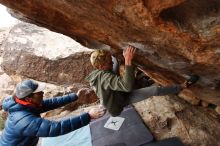 Bouldering in Hueco Tanks on 02/21/2020 with Blue Lizard Climbing and Yoga

Filename: SRM_20200221_1405540.jpg
Aperture: f/5.6
Shutter Speed: 1/320
Body: Canon EOS-1D Mark II
Lens: Canon EF 16-35mm f/2.8 L