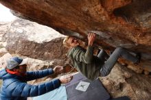 Bouldering in Hueco Tanks on 02/21/2020 with Blue Lizard Climbing and Yoga

Filename: SRM_20200221_1405590.jpg
Aperture: f/6.3
Shutter Speed: 1/320
Body: Canon EOS-1D Mark II
Lens: Canon EF 16-35mm f/2.8 L