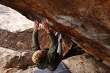 Bouldering in Hueco Tanks on 02/21/2020 with Blue Lizard Climbing and Yoga

Filename: SRM_20200221_1416250.jpg
Aperture: f/5.6
Shutter Speed: 1/320
Body: Canon EOS-1D Mark II
Lens: Canon EF 16-35mm f/2.8 L