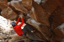 Bouldering in Hueco Tanks on 02/21/2020 with Blue Lizard Climbing and Yoga

Filename: SRM_20200221_1423400.jpg
Aperture: f/4.0
Shutter Speed: 1/250
Body: Canon EOS-1D Mark II
Lens: Canon EF 16-35mm f/2.8 L