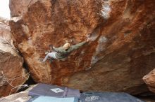 Bouldering in Hueco Tanks on 02/21/2020 with Blue Lizard Climbing and Yoga

Filename: SRM_20200221_1445560.jpg
Aperture: f/5.6
Shutter Speed: 1/250
Body: Canon EOS-1D Mark II
Lens: Canon EF 16-35mm f/2.8 L