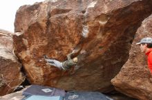 Bouldering in Hueco Tanks on 02/21/2020 with Blue Lizard Climbing and Yoga

Filename: SRM_20200221_1446060.jpg
Aperture: f/5.6
Shutter Speed: 1/250
Body: Canon EOS-1D Mark II
Lens: Canon EF 16-35mm f/2.8 L