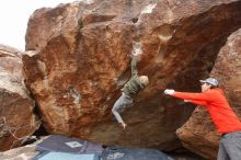 Bouldering in Hueco Tanks on 02/21/2020 with Blue Lizard Climbing and Yoga

Filename: SRM_20200221_1446180.jpg
Aperture: f/5.6
Shutter Speed: 1/250
Body: Canon EOS-1D Mark II
Lens: Canon EF 16-35mm f/2.8 L