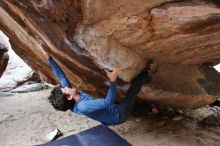 Bouldering in Hueco Tanks on 02/21/2020 with Blue Lizard Climbing and Yoga

Filename: SRM_20200221_1507090.jpg
Aperture: f/4.5
Shutter Speed: 1/250
Body: Canon EOS-1D Mark II
Lens: Canon EF 16-35mm f/2.8 L