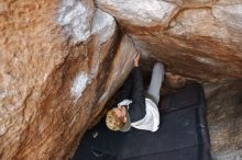 Bouldering in Hueco Tanks on 02/21/2020 with Blue Lizard Climbing and Yoga

Filename: SRM_20200221_1556210.jpg
Aperture: f/4.0
Shutter Speed: 1/250
Body: Canon EOS-1D Mark II
Lens: Canon EF 16-35mm f/2.8 L