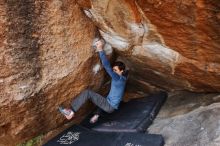 Bouldering in Hueco Tanks on 02/21/2020 with Blue Lizard Climbing and Yoga

Filename: SRM_20200221_1623130.jpg
Aperture: f/5.0
Shutter Speed: 1/250
Body: Canon EOS-1D Mark II
Lens: Canon EF 16-35mm f/2.8 L