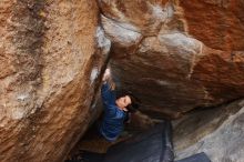 Bouldering in Hueco Tanks on 02/21/2020 with Blue Lizard Climbing and Yoga

Filename: SRM_20200221_1635000.jpg
Aperture: f/5.0
Shutter Speed: 1/250
Body: Canon EOS-1D Mark II
Lens: Canon EF 16-35mm f/2.8 L