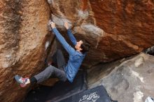 Bouldering in Hueco Tanks on 02/21/2020 with Blue Lizard Climbing and Yoga

Filename: SRM_20200221_1635170.jpg
Aperture: f/5.6
Shutter Speed: 1/250
Body: Canon EOS-1D Mark II
Lens: Canon EF 16-35mm f/2.8 L